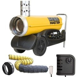 Nagrzewnica olejowa Master BV 77 E + termostat TH5 10-metrowy + przewody giętkie 7,6 m 4515.553 + zestaw podłączeniowy